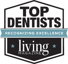 Living Magazine Top Dentists Award badge