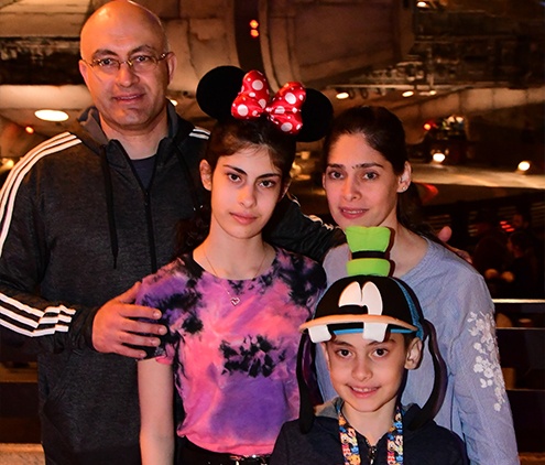 Doctor Albeer and his family on vacation