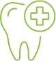 Animated tooth with emergency medical cross