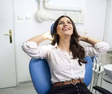 Woman feeling relaxed after nitrous oxide at the dentist in Carrollton