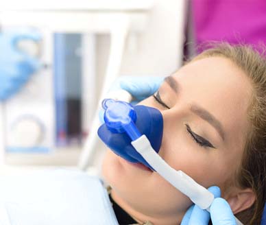 Closeup of woman enjoying sleep dentistry in Carrollton